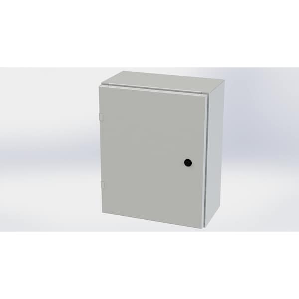 1/4 Turn Latch Electrical Enclosures, 20 in H, 8 in D, 16 in W, NEMA 3R, 4, 12, 13, Carbon Steel